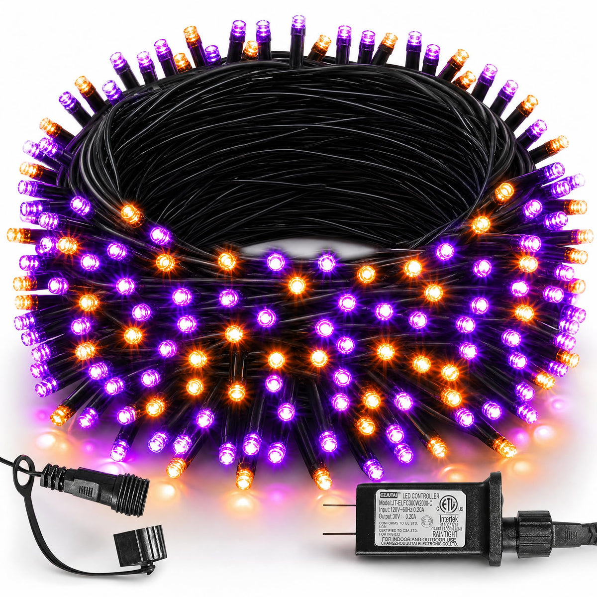 TW SHINE Halloween Lights, 400 LED 132FT Outdoor Halloween Lights Plug in with 8 Modes, Waterproof Christmas Light Outdoor, Indoor Decorations for Party Yard Haunted House Decor, Purple
