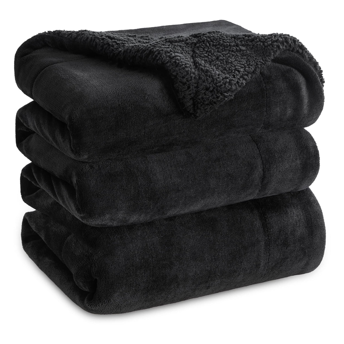 Bedsure GentleSoft Sherpa Fleece Twin Size Blanket for Couch, Non-Heated, Thick and Warm Throw for Women and Men, Soft Fuzzy Plush Twin Blanket for Winter, Charcoal, 60x80 Inches