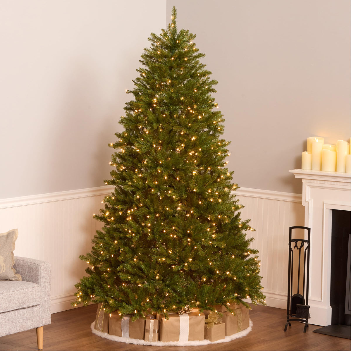 National Tree Company 12ft Pre-Lit Dunhill Fir Artificial Christmas Tree