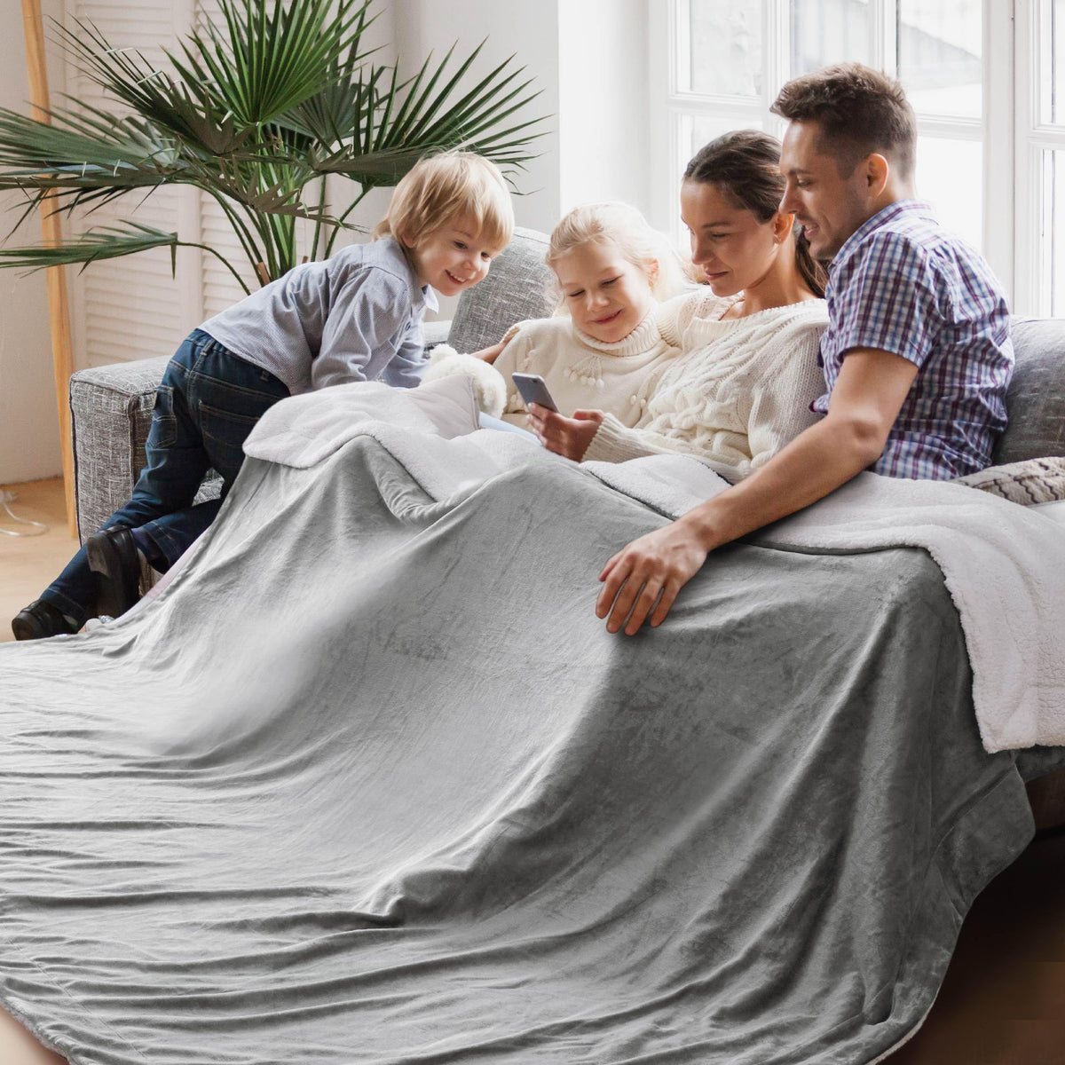 Bedsure GentleSoft Sherpa Fleece Twin Size Blanket for Couch, Non-Heated, Thick and Warm Throw for Women and Men, Soft Fuzzy Plush Twin Blanket for Winter, Charcoal, 60x80 Inches