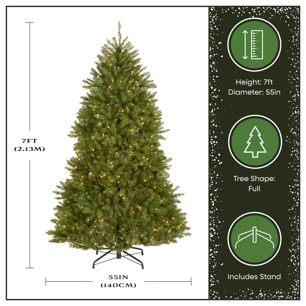 National Tree Company 12ft Pre-Lit Dunhill Fir Artificial Christmas Tree