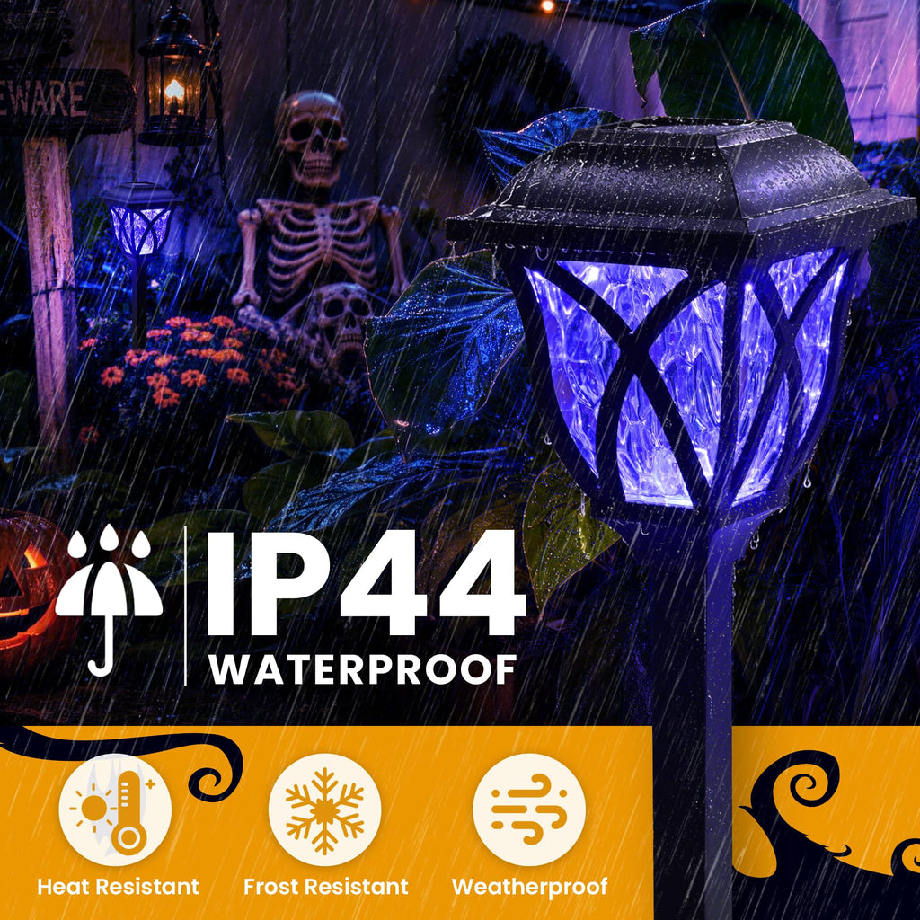 GIGALUMI 6 Pack Solar Lights Outdoor Waterproof, LED Solar Garden Lights