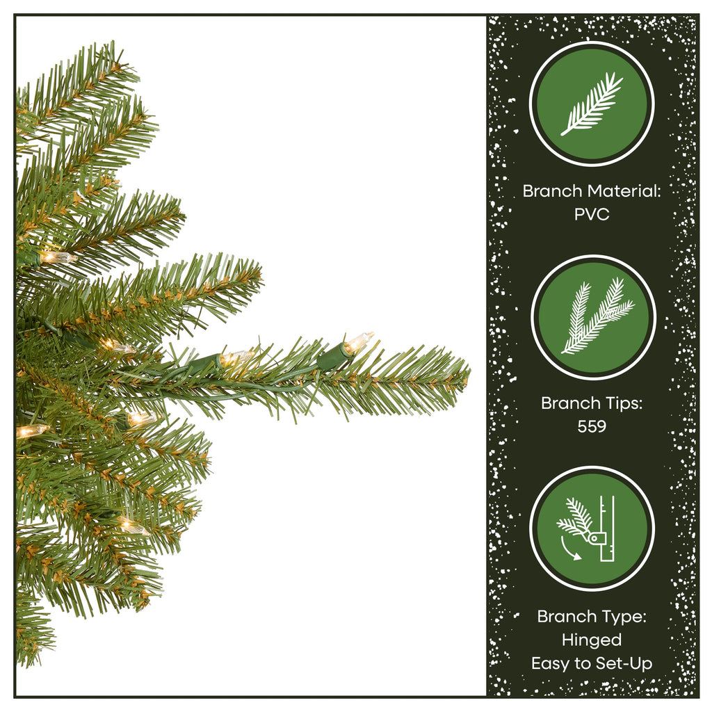 National Tree Company 12ft Pre-Lit Dunhill Fir Artificial Christmas Tree