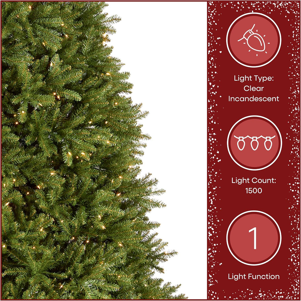 National Tree Company 12ft Pre-Lit Dunhill Fir Artificial Christmas Tree