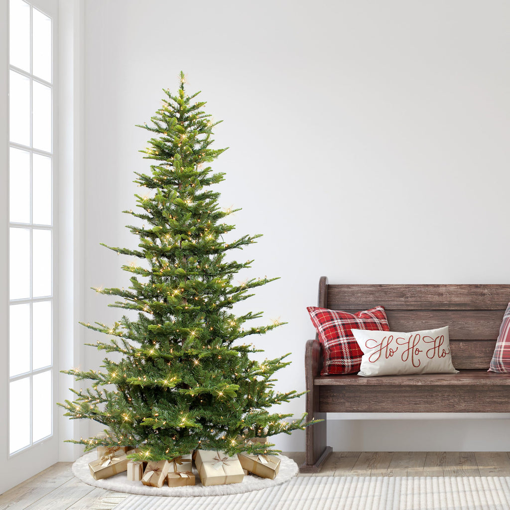 Puleo International 7.5ft Pre-Lit Aspen Fir Artificial Christmas Tree