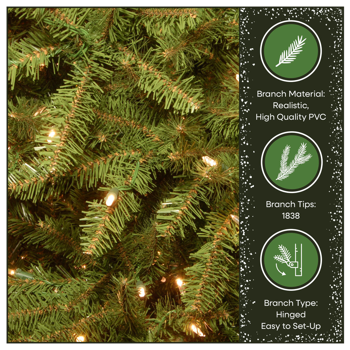 National Tree Company 12ft Pre-Lit Dunhill Fir Artificial Christmas Tree