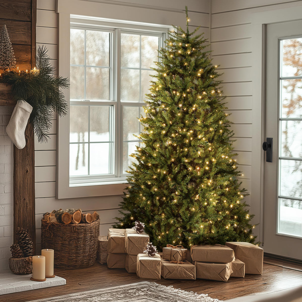 National Tree Company 12ft Pre-Lit Dunhill Fir Artificial Christmas Tree