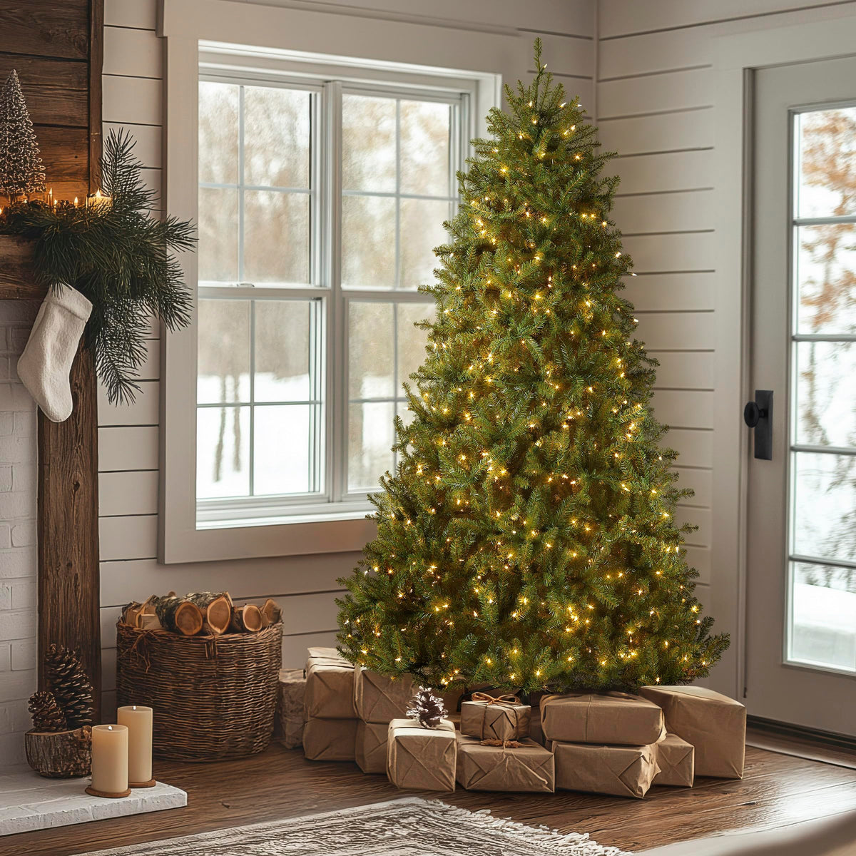 National Tree Company 12ft Pre-Lit Dunhill Fir Artificial Christmas Tree