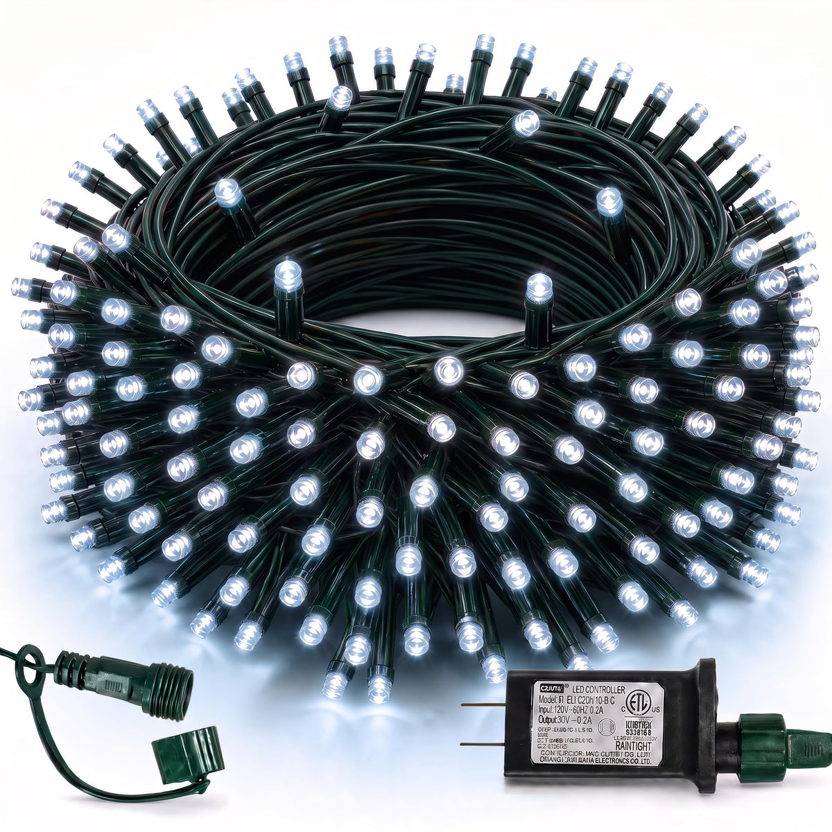 TW SHINE Halloween Lights, 400 LED 132FT Outdoor Halloween Lights Plug in with 8 Modes, Waterproof Christmas Light Outdoor, Indoor Decorations for Party Yard Haunted House Decor, Purple
