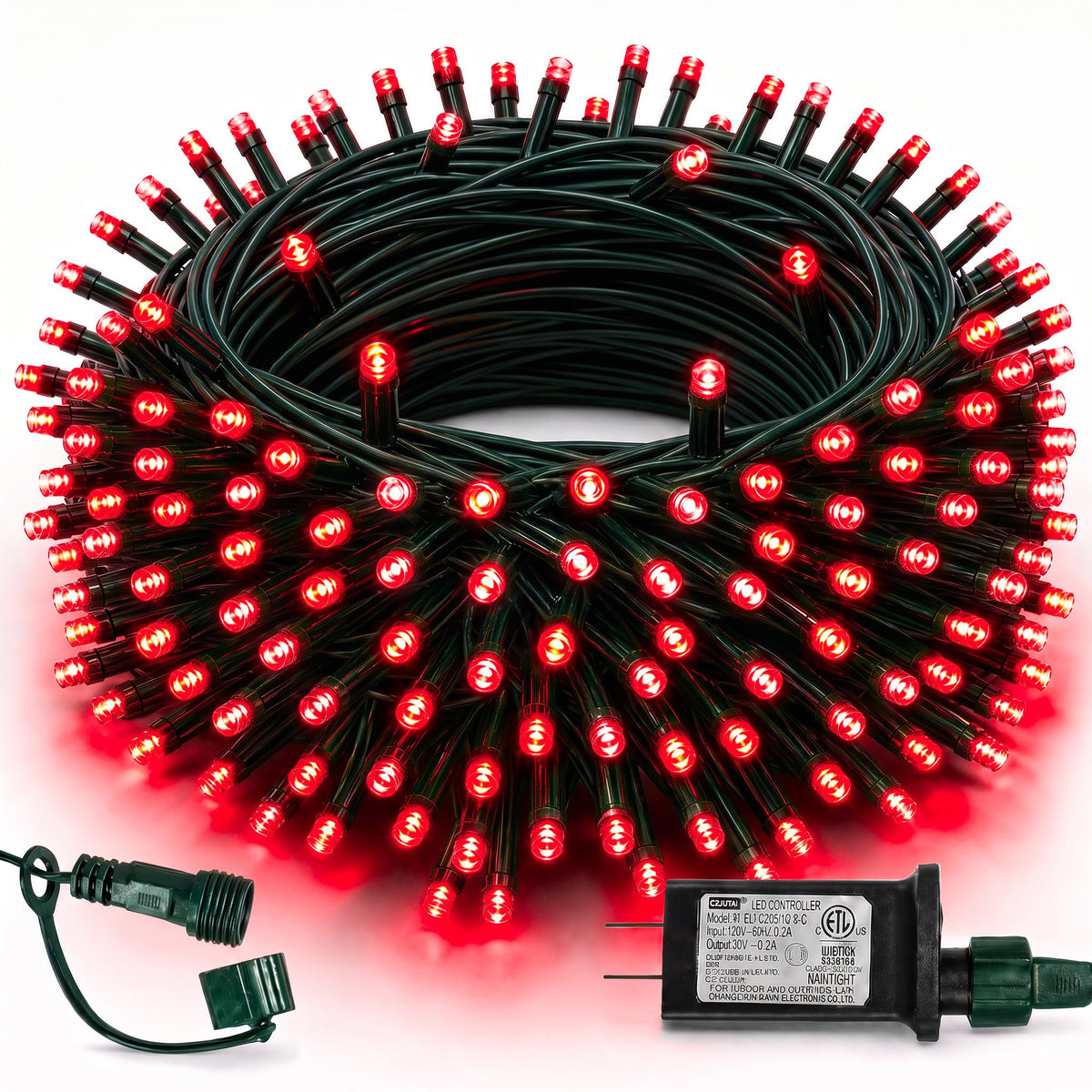TW SHINE Halloween Lights, 400 LED 132FT Outdoor Halloween Lights Plug in with 8 Modes, Waterproof Christmas Light Outdoor, Indoor Decorations for Party Yard Haunted House Decor, Purple