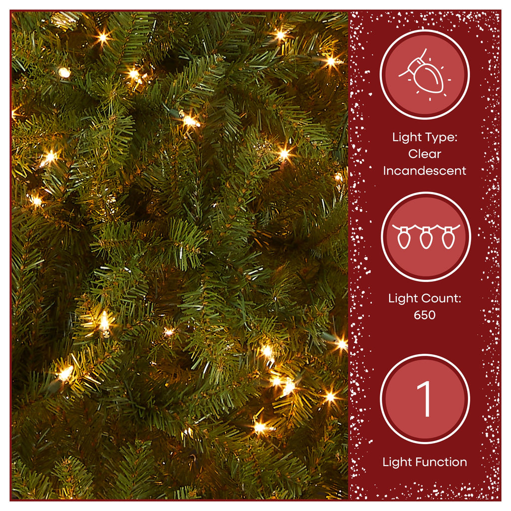 National Tree Company 12ft Pre-Lit Dunhill Fir Artificial Christmas Tree