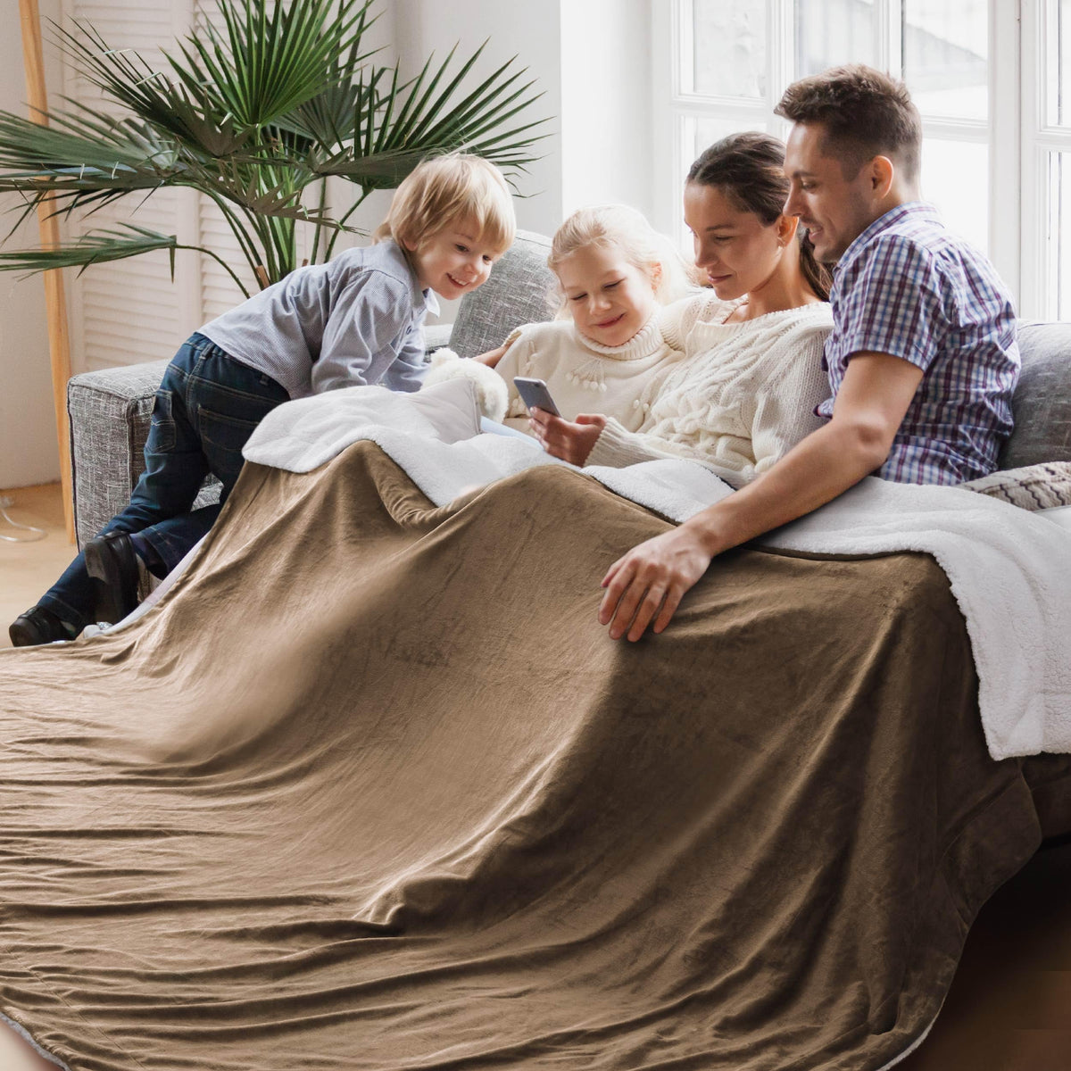 Bedsure GentleSoft Sherpa Fleece Twin Size Blanket for Couch, Non-Heated, Thick and Warm Throw for Women and Men, Soft Fuzzy Plush Twin Blanket for Winter, Charcoal, 60x80 Inches