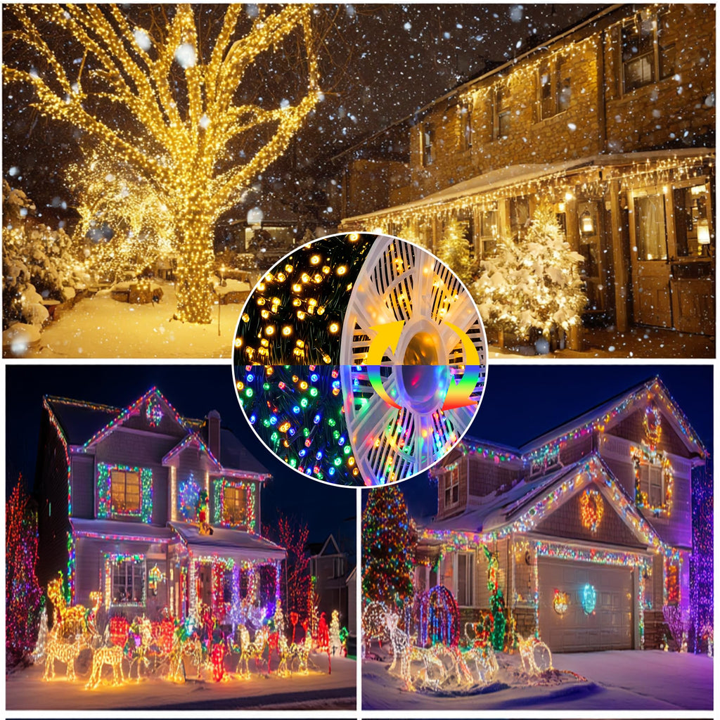 TW SHINE Halloween Lights, 400 LED 132FT Outdoor Halloween Lights Plug in with 8 Modes, Waterproof Christmas Light Outdoor, Indoor Decorations for Party Yard Haunted House Decor, Purple