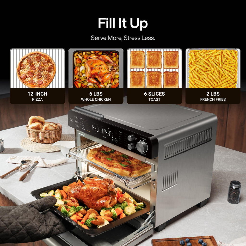 Typhur Sync Air Fryer Oven, Smart AI Wireless Probe, 360° Turbo Convection