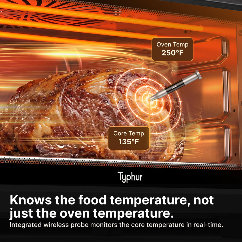 Typhur Sync Air Fryer Oven, Smart AI Wireless Probe, 360° Turbo Convection