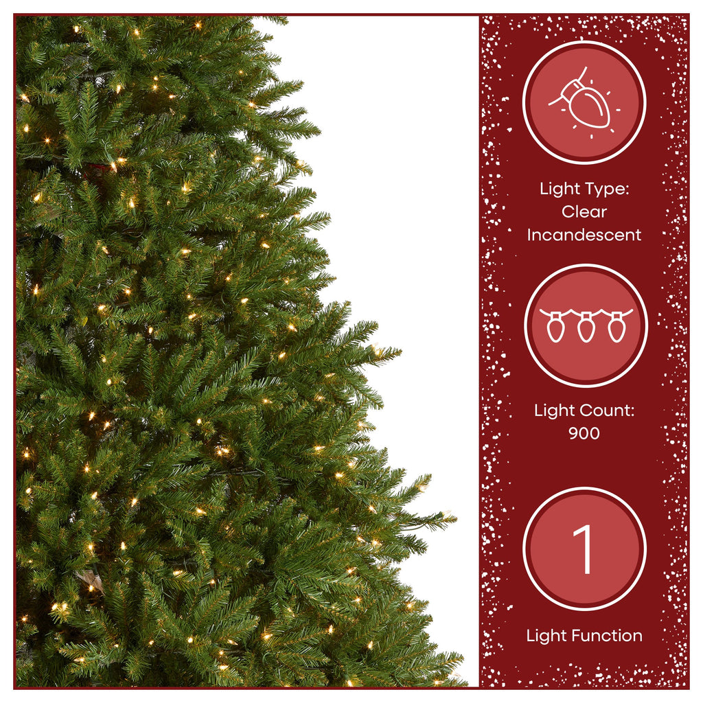 National Tree Company 12ft Pre-Lit Dunhill Fir Artificial Christmas Tree