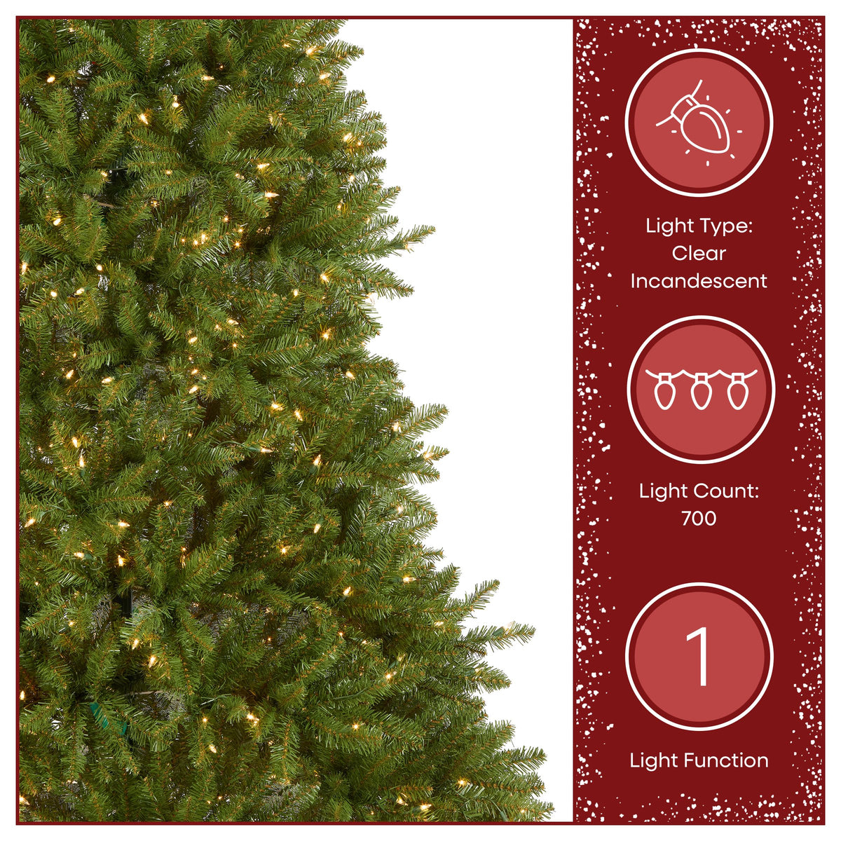 National Tree Company 12ft Pre-Lit Dunhill Fir Artificial Christmas Tree